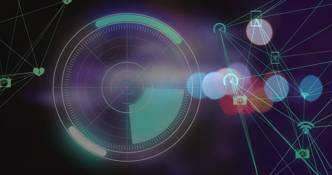 Innovative Digital Network with Blurred Abstract Background