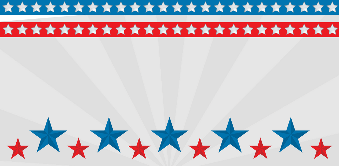 Transparent Patriotic Star Border Abstract Design