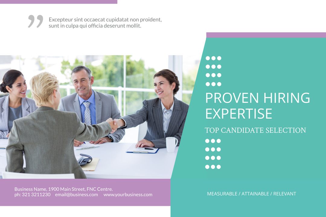 Professional Recruitment and Successful Job Interview Scene