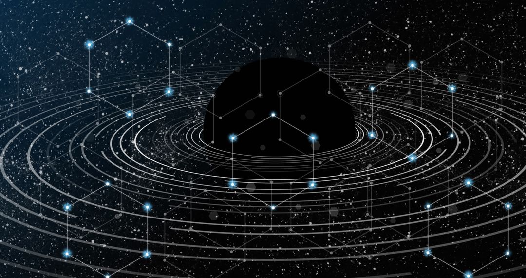 Digital Network Connections with Hexagonal Elements in Space