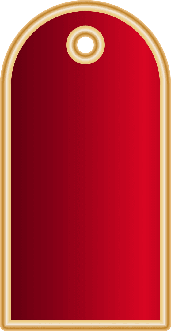 Red Sale Tag with Copy Space on Transparent Background