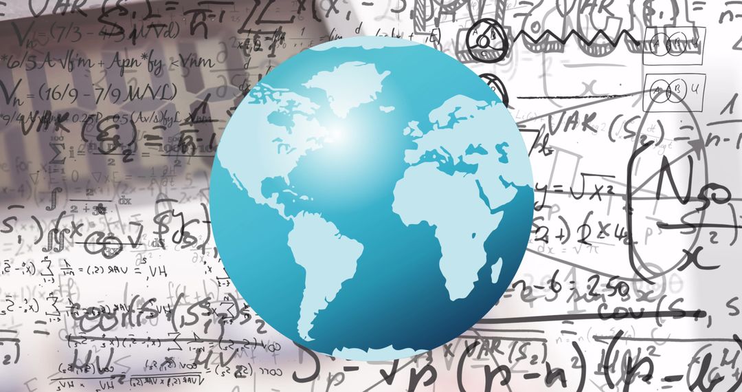 Global Learning with Math Equations on World Map