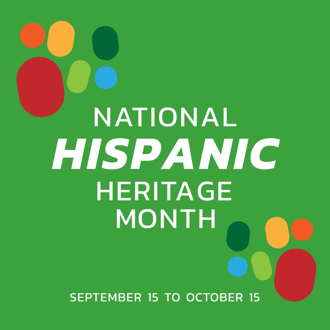 National Hispanic Heritage Month Celebration Text Design