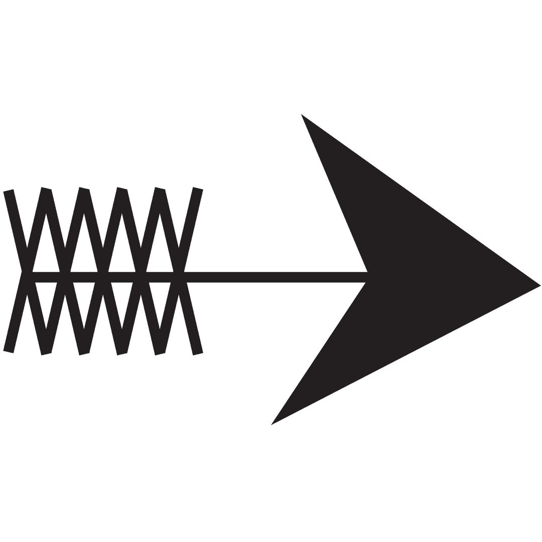 Black Vector Arrow Icon on Transparent Background