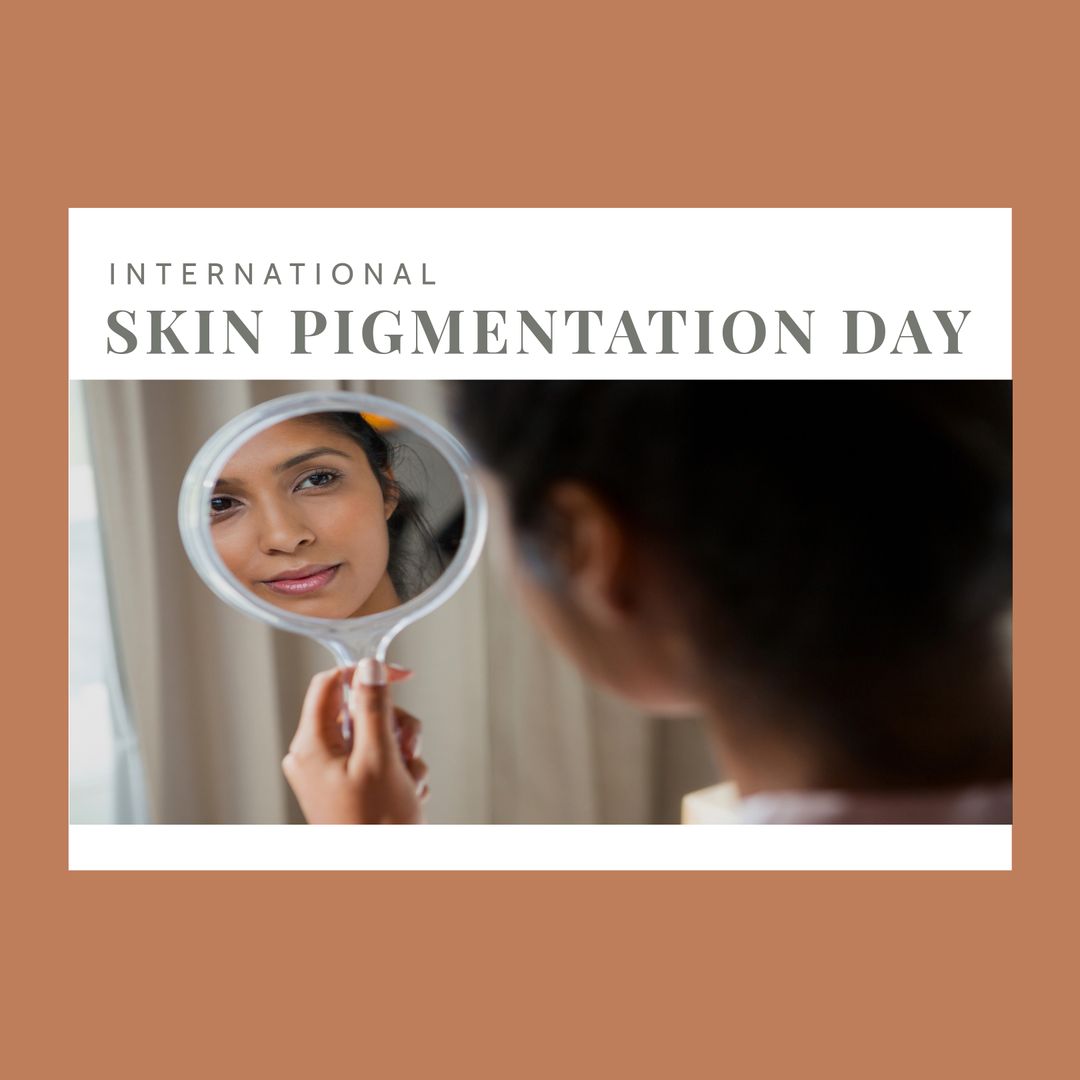 International Skin Pigmentation Day Awareness with Mirror Reflection