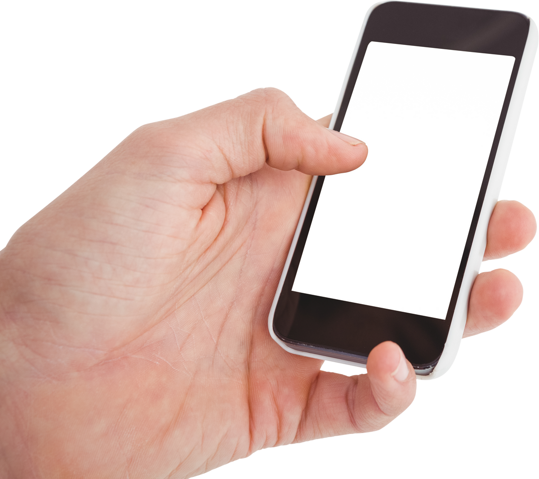 Hand Holding Smartphone with Transparent Screen Design Mockup - Download Free Stock Images Pikwizard.com