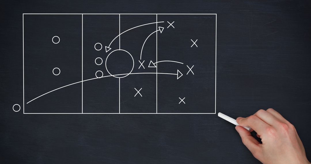 Coach Planning Tactics on Chalkboard for Football Strategy - Free Images, Stock Photos and Pictures on Pikwizard.com