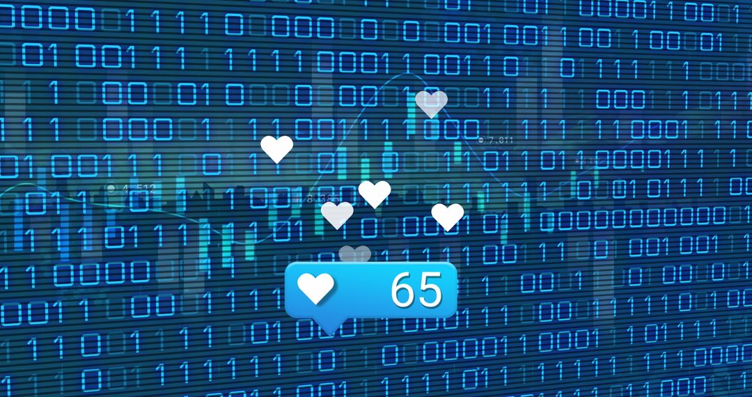 Binary Code and Social Media Connections Planet Contoured