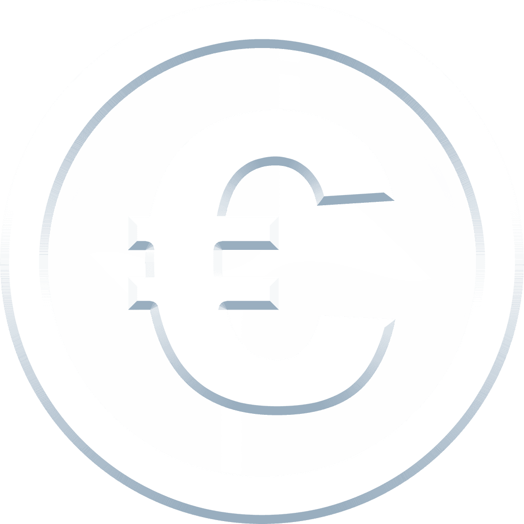Transparent Euro Currency Symbol Silhouette