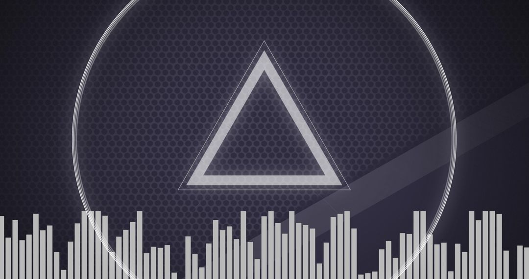 Futuristic Techno Triangle with Dynamic Bar Graphics