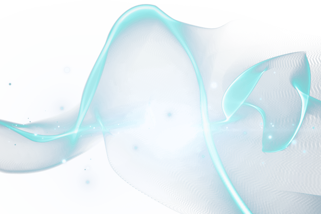 Flowing Abstract Shape on Transparent Background