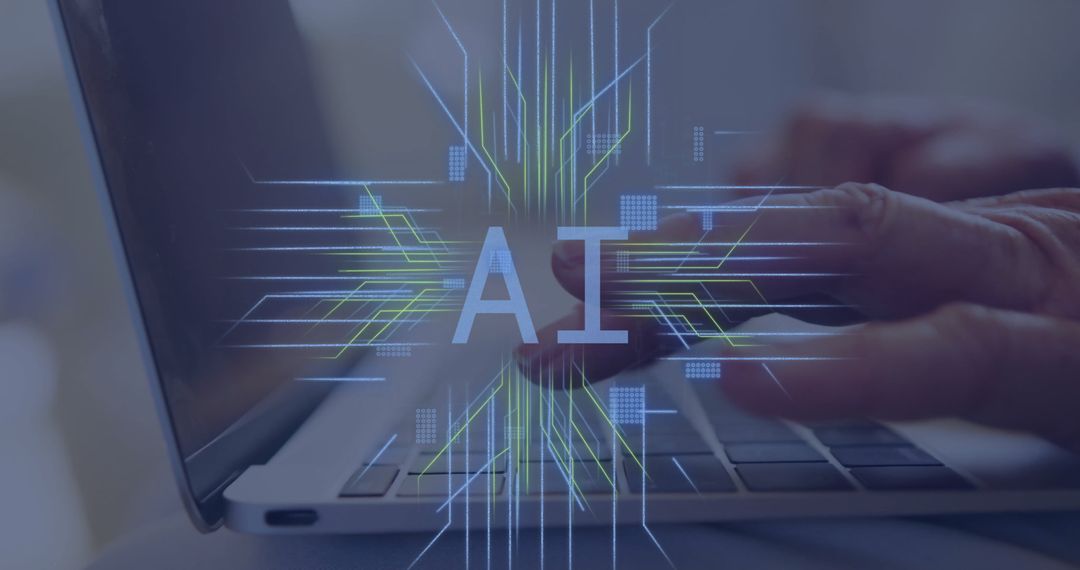 AI Technology and Digital Data Processing Concept