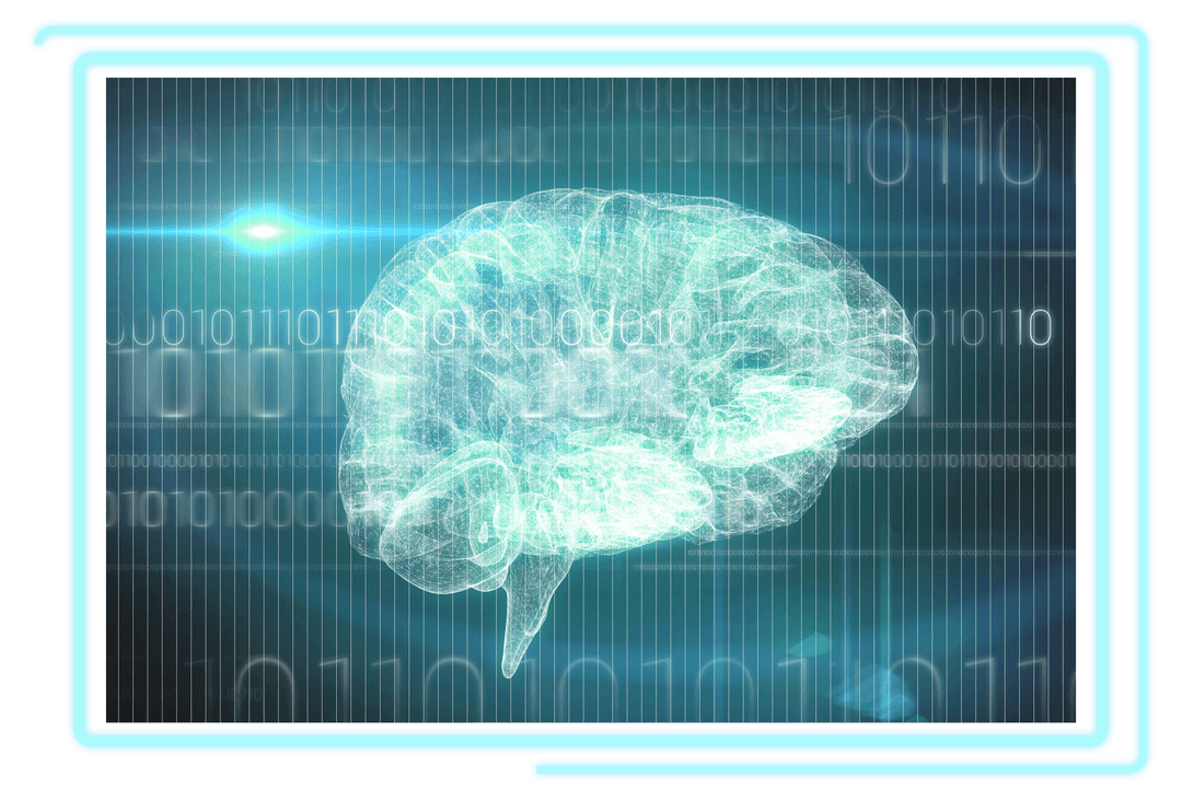 Transparent Digital Brain Overlay with Binary Code - Download Free Stock Images Pikwizard.com