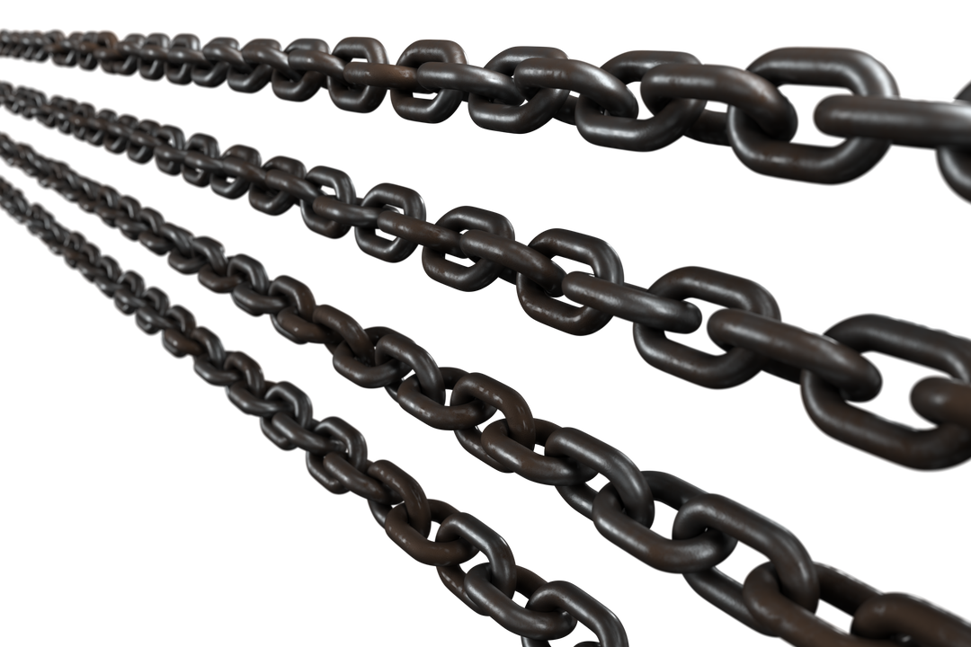 Transparent overlapping rows of metallic chains in perspective view - Download Free Stock Images Pikwizard.com