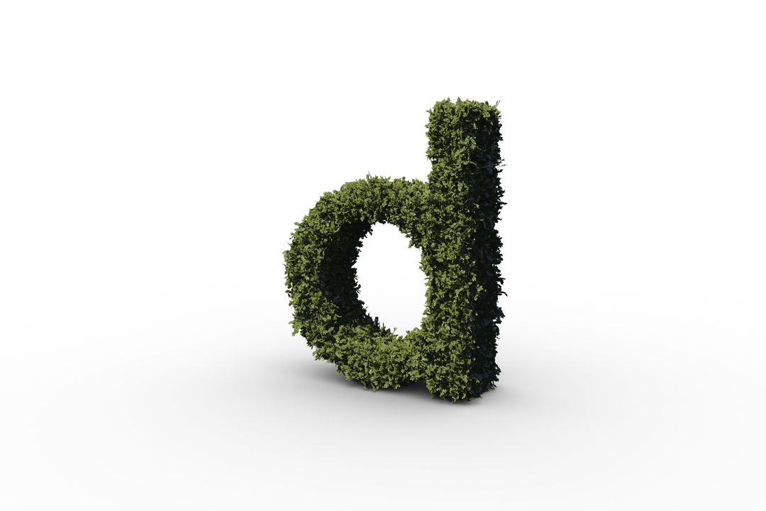 Transparent Letter D Made from Green Leaves - Download Free Stock Images Pikwizard.com