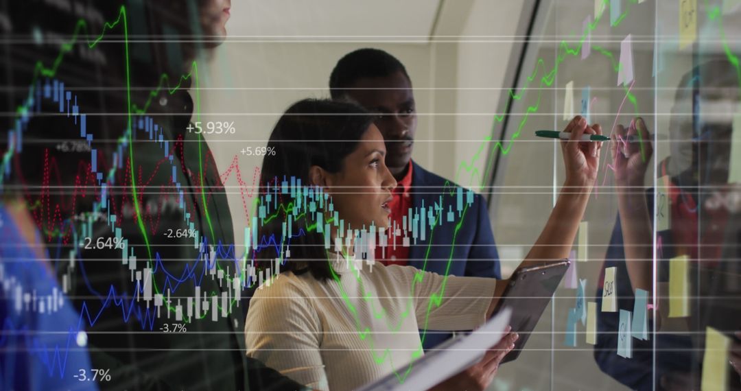 Business Team Analyzing Stock Market Performance Trends
