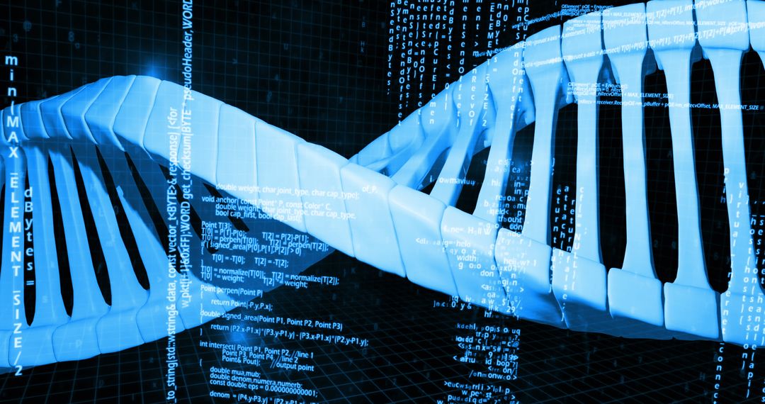 Digital DNA Code with Futuristic Interface