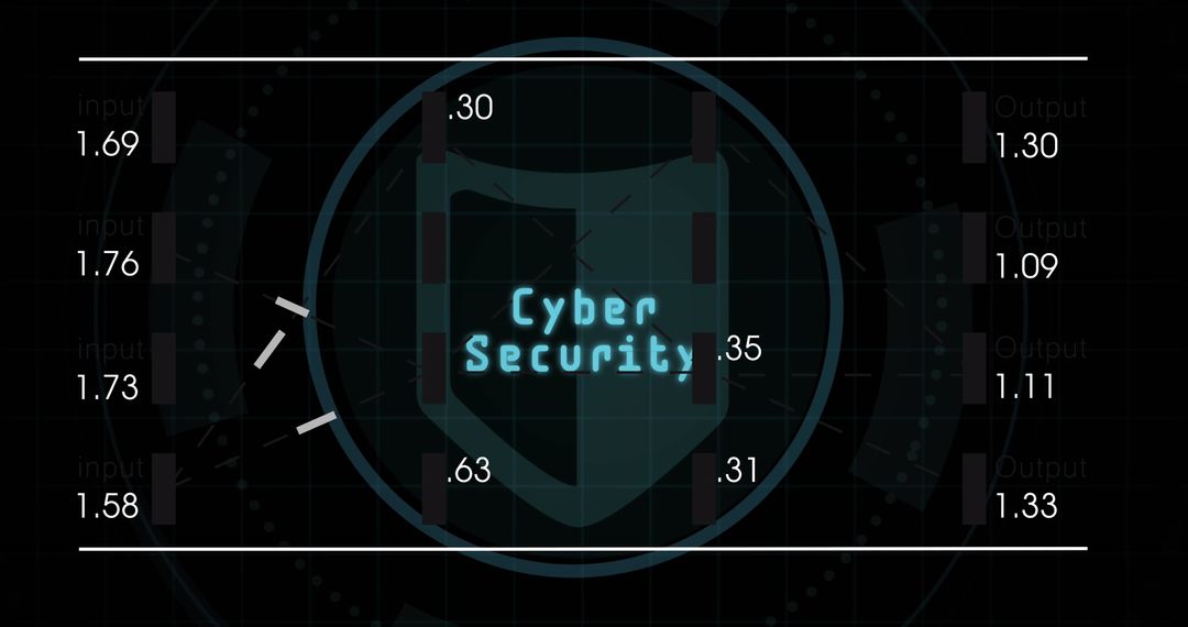 Futuristic Cyber Security Interface Design with Data Indicators