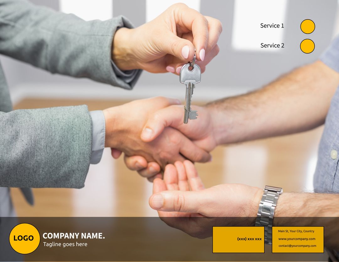 Close-Up of Hands Exchanging Keys Symbolizing Successful Partnership