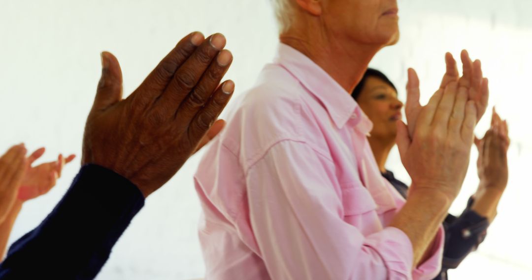 Diverse Group Participating in Workshop Team Building Exercise