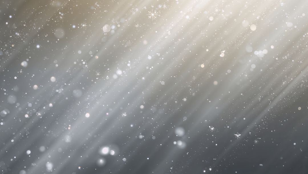 Ethereal diagonal light beams with floating bokeh, subtle glowing particles background