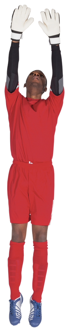 Transparent image of goalkeeper with red uniform making a dramatic save - Download Free Stock Images Pikwizard.com