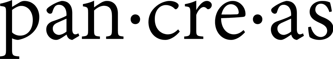 Digital Illustration of Pancreas Text on Transparent Background