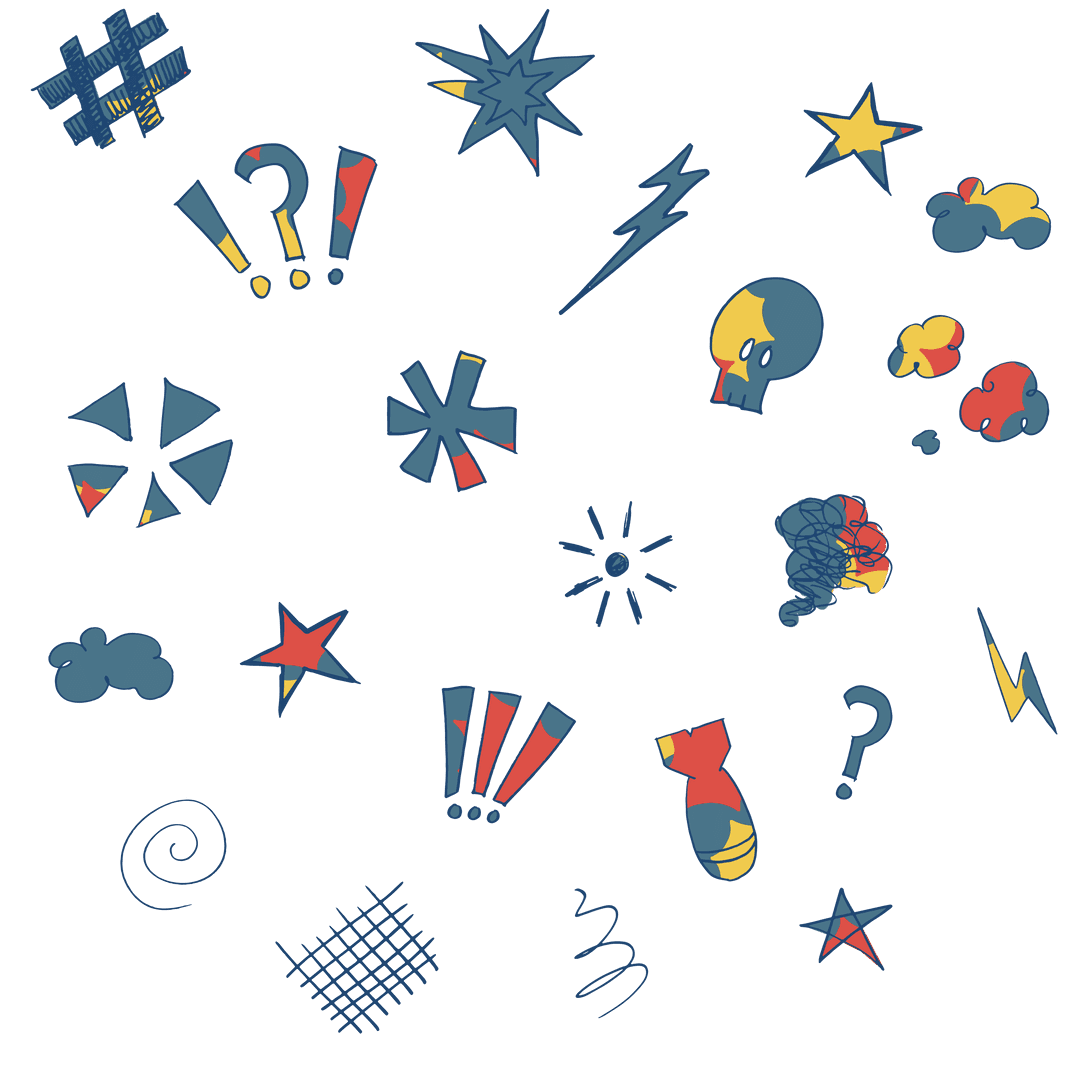 Creative Icon Set on Transparent Background for Graphic Design