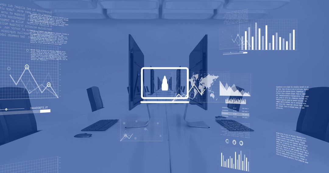 Digital Data Processing on Office Desks with Global Interface