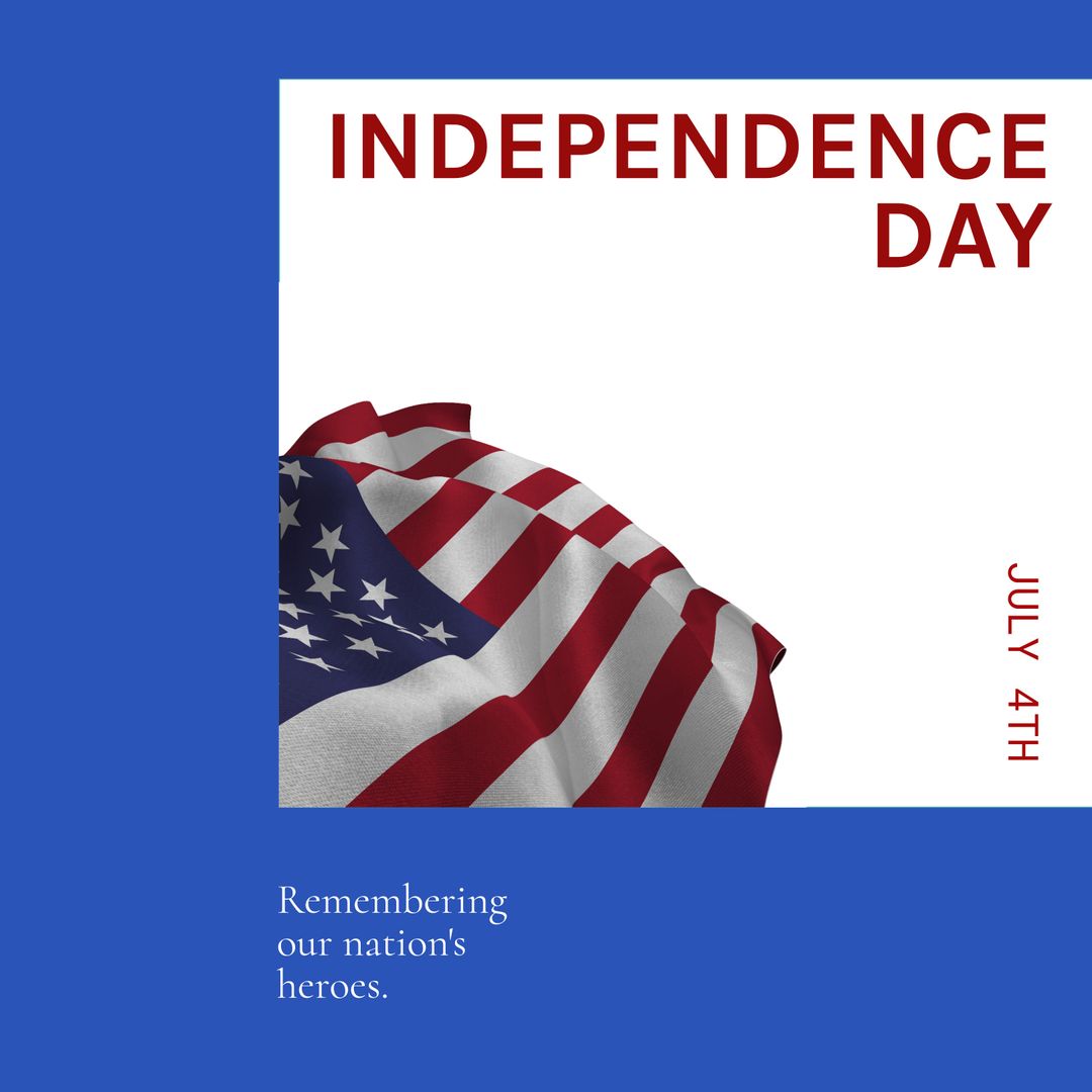 Independence Day Poster with American Flag - Download Free Stock Templates Pikwizard.com