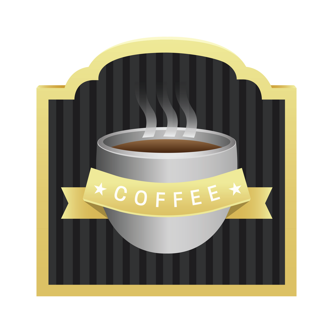 Cup of Coffee Icon with Banner on Transparent Background, Elegant Illustration - Download Free Stock Images Pikwizard.com