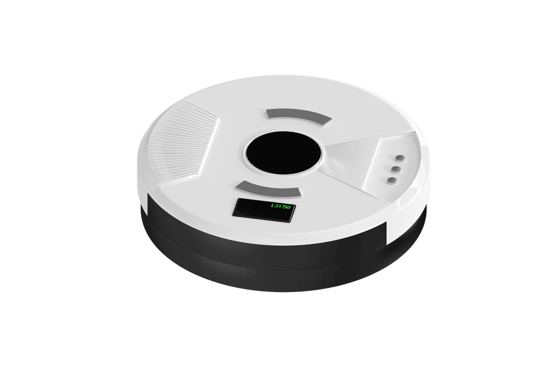 Minimalistic Transparent White Portable Speaker Isolated on White