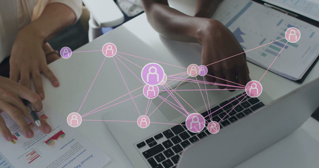 Digital Network Communication Among Business Professionals in Office