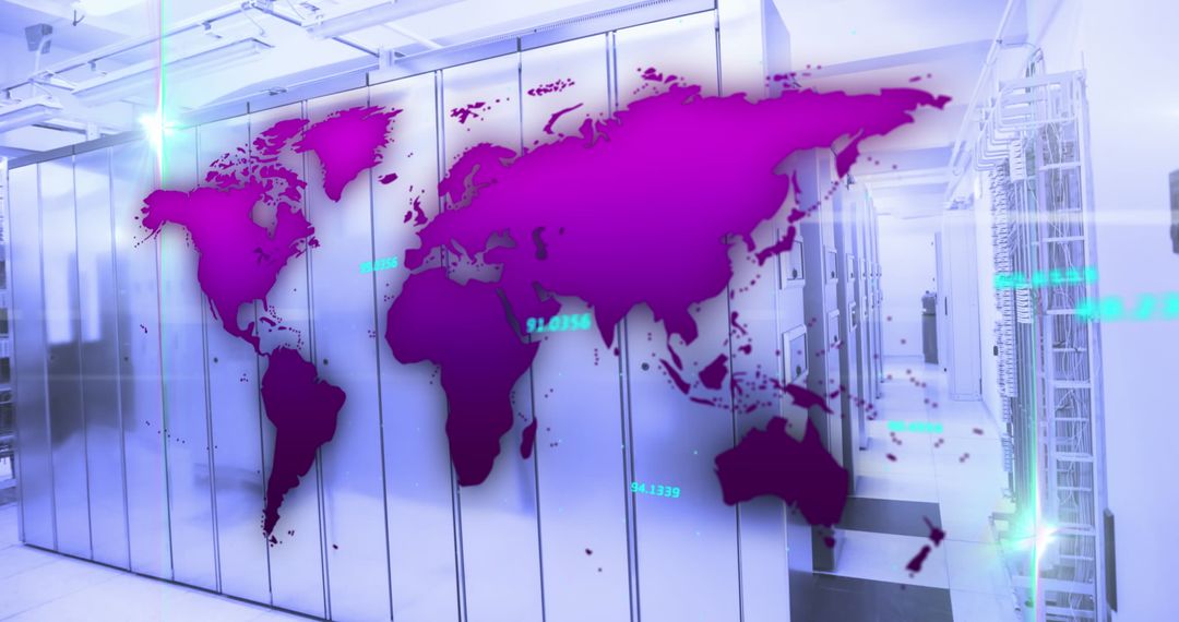 Global Digital Network Concept in Data Center