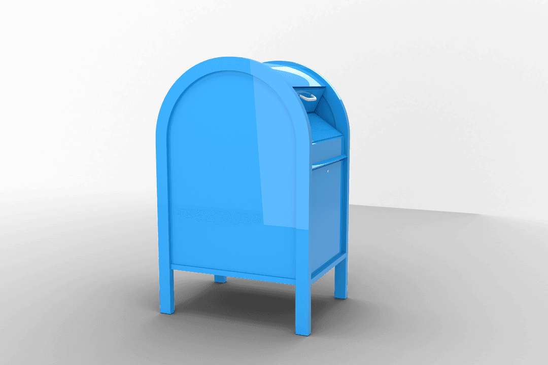 Blue Clothing Donation Container on Transparent Background Illustration