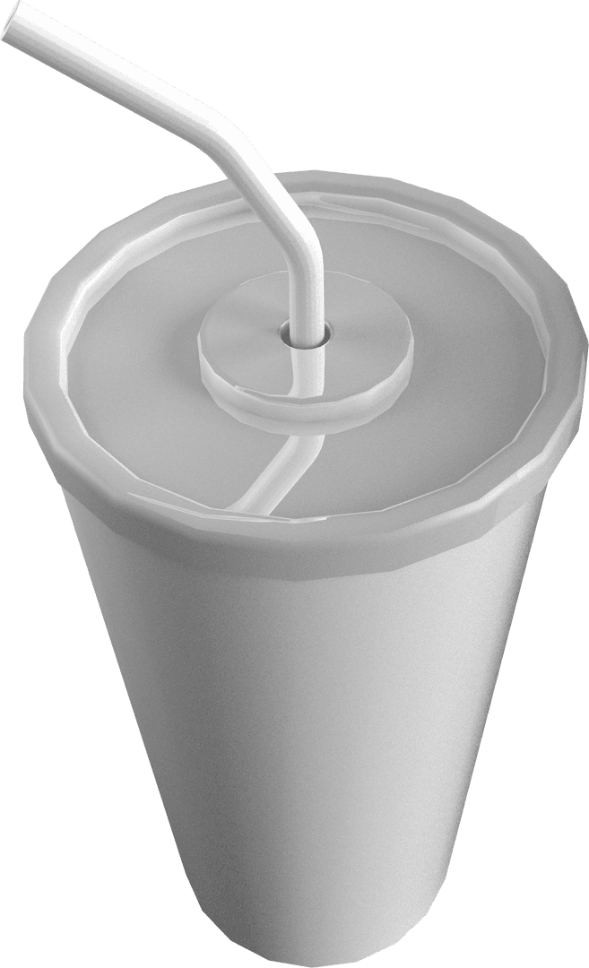 Transparent Disposable Takeout Cup with Straw