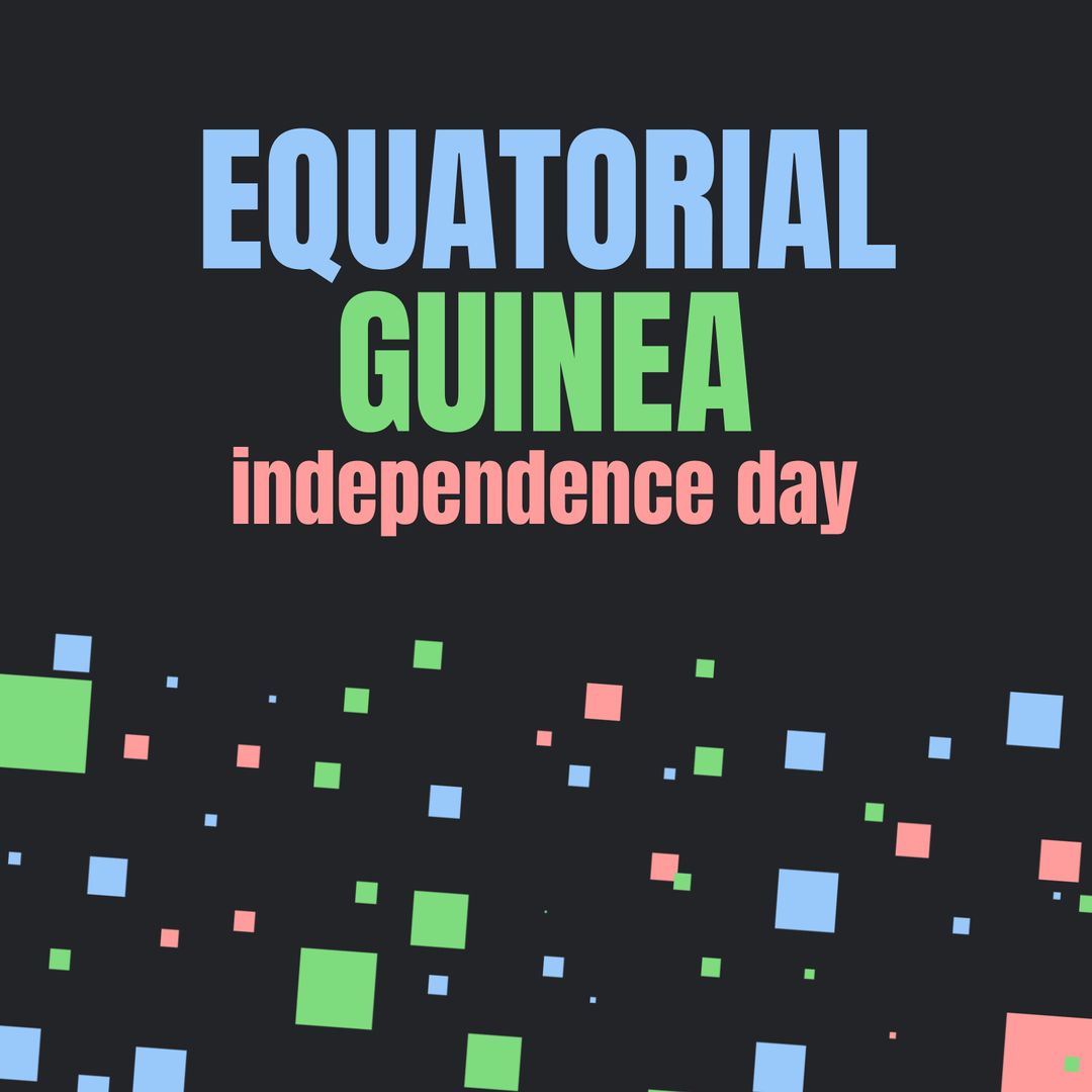 Equatorial Guinea Independence Day Graphic with Vibrant Geometric Design
