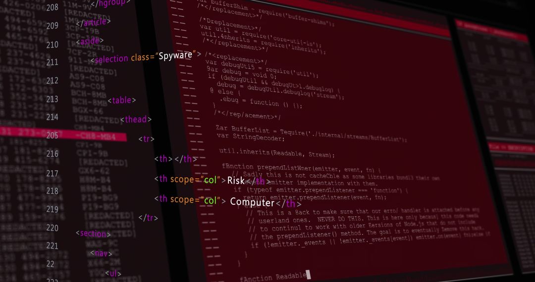 red data processing code on computer screen background - Free Images, Stock Photos and Pictures on Pikwizard.com
