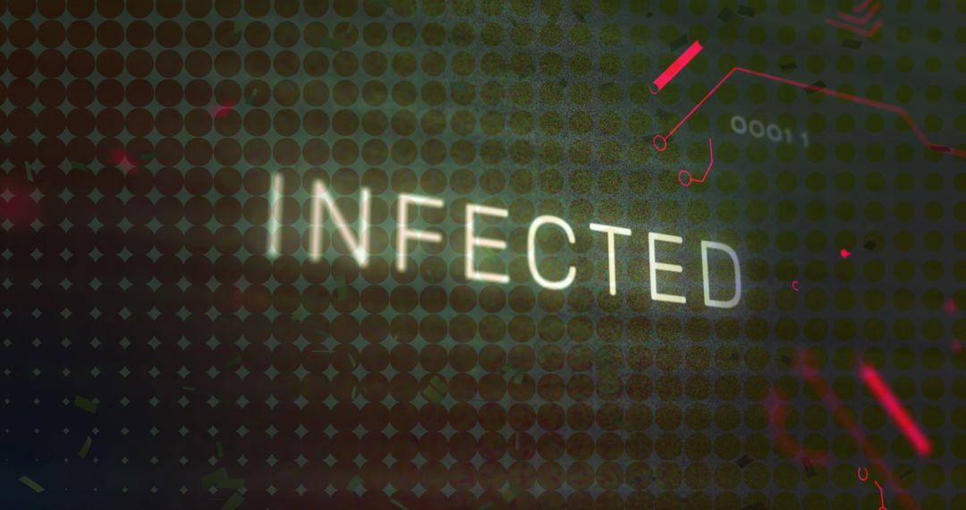Cyber Alert Interface Highlighting Digital Infection Risk