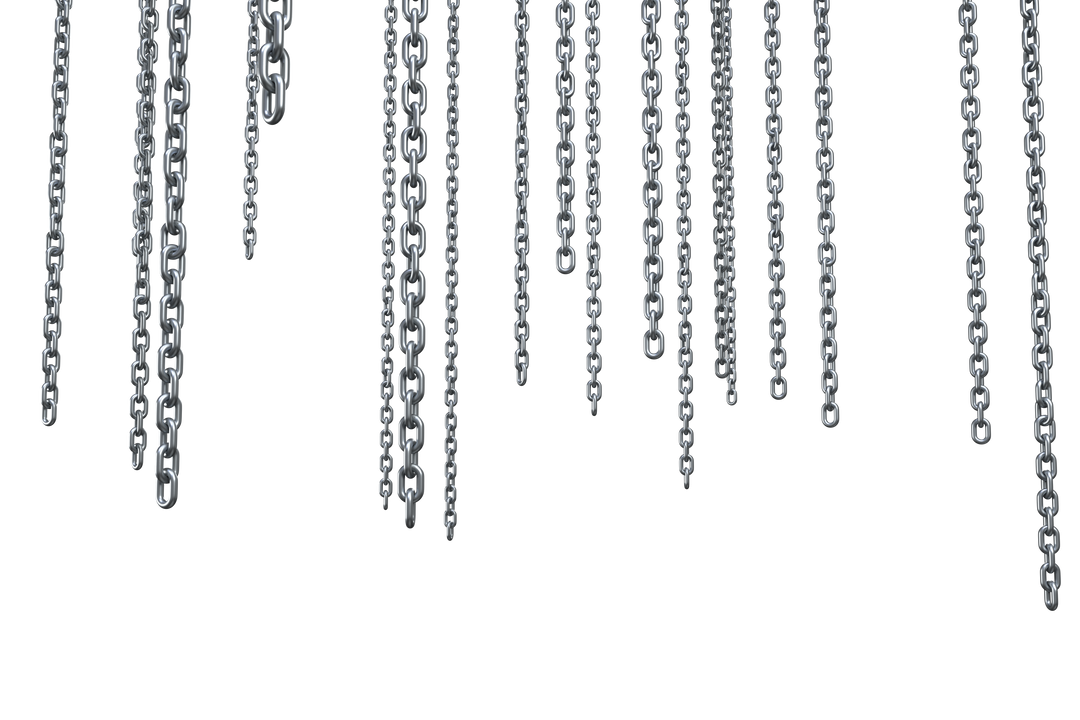 Hanging Transparent Silver Chains Isolated on Black Background - Download Free Stock Images Pikwizard.com