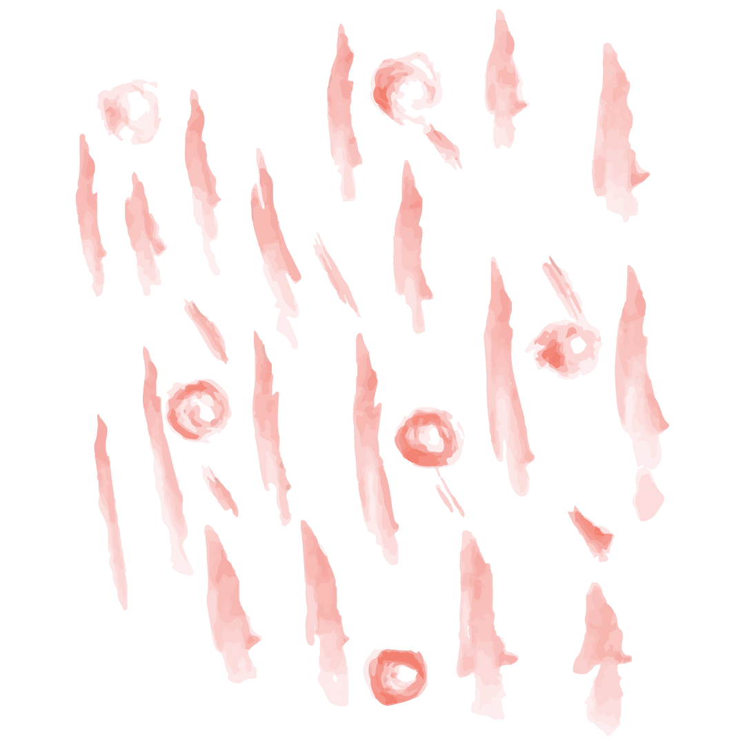 Pink Abstract Smudges Pattern on Transparent Background