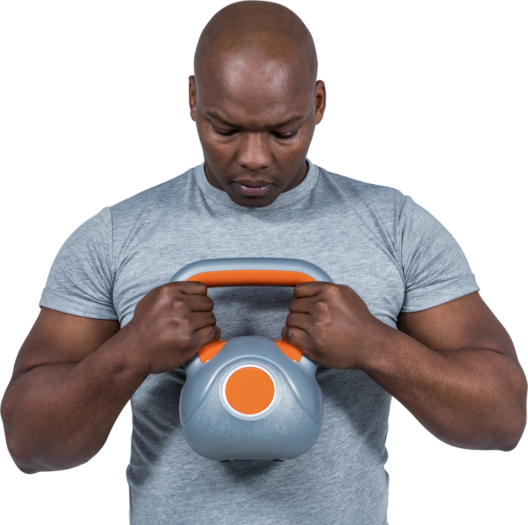 Fit Man Exercising with Kettlebell Transparent Background - Download Free Stock Images Pikwizard.com