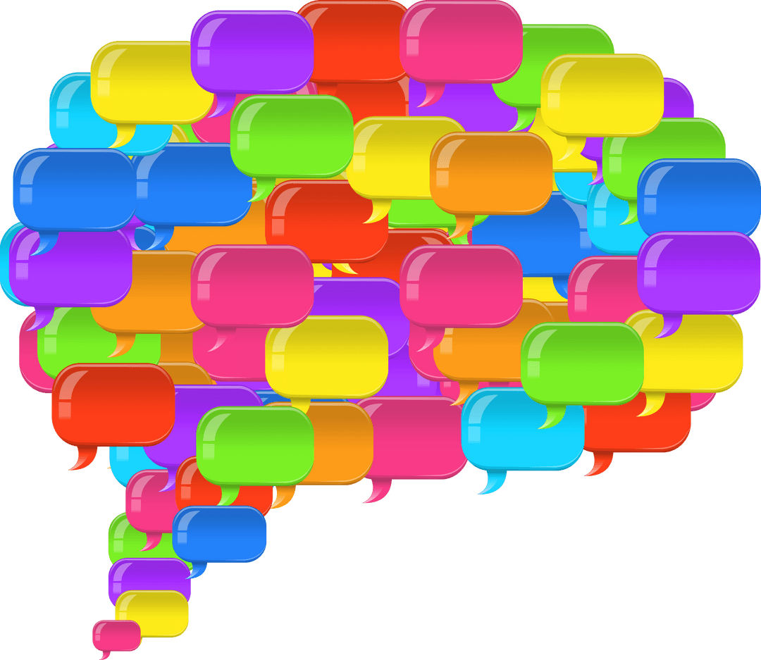 Stacked Transparent Speech Bubbles with Vibrant Colors - Download Free Stock Images Pikwizard.com