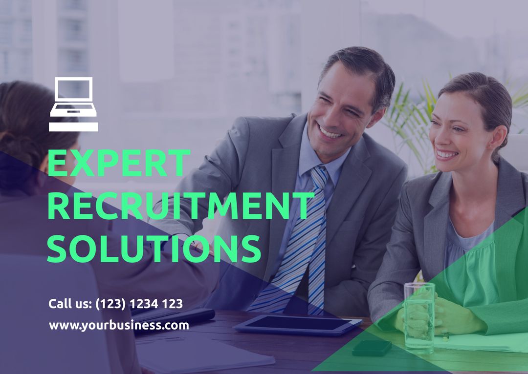 Professional Business Meeting Illustrating Recruitment Solutions