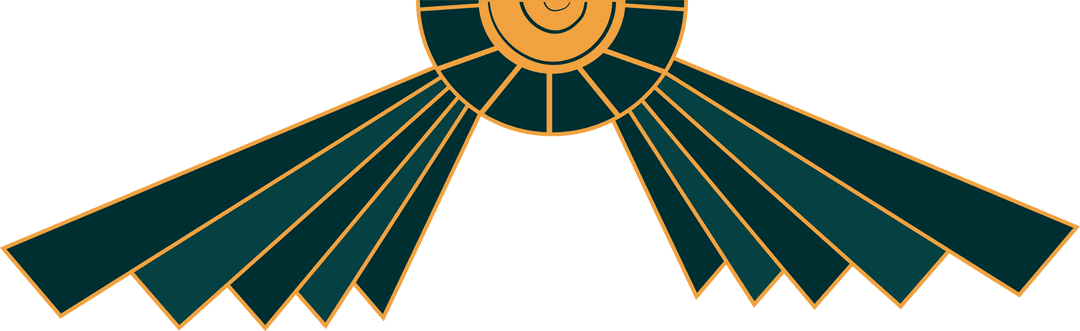 Radial Emblem with Transparent Background Modern Minimal Design