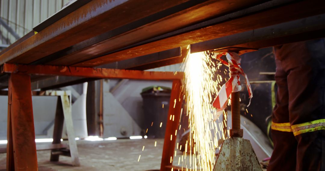 Metalworking Process with Sparks in Industrial Workshop - Free Images, Stock Photos and Pictures on Pikwizard.com