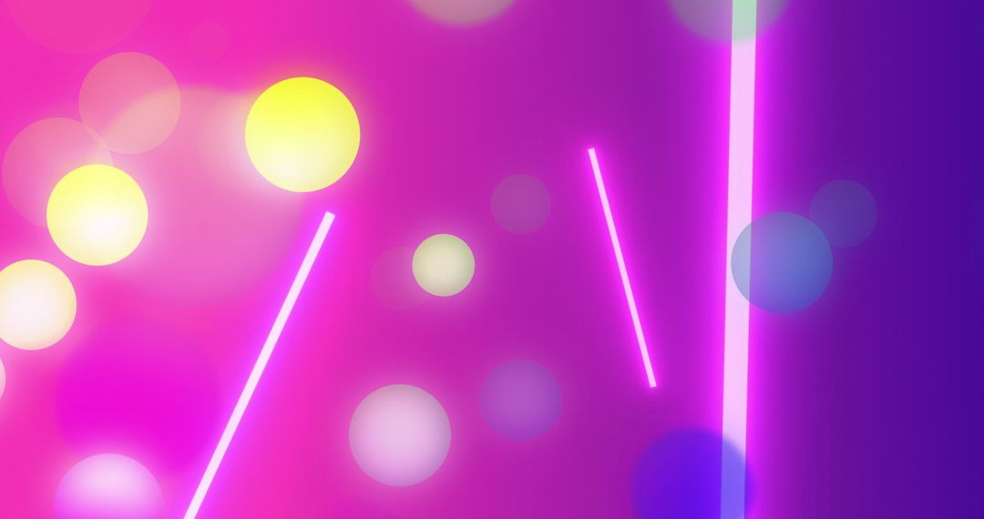 Vibrant Digital Confetti and Light Beams in Pink and Blue Backdrop