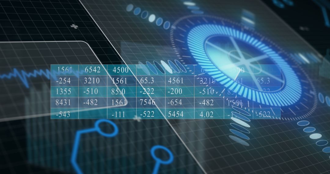 Futuristic Virtual Dashboard with Digital Interface and Data Visualization