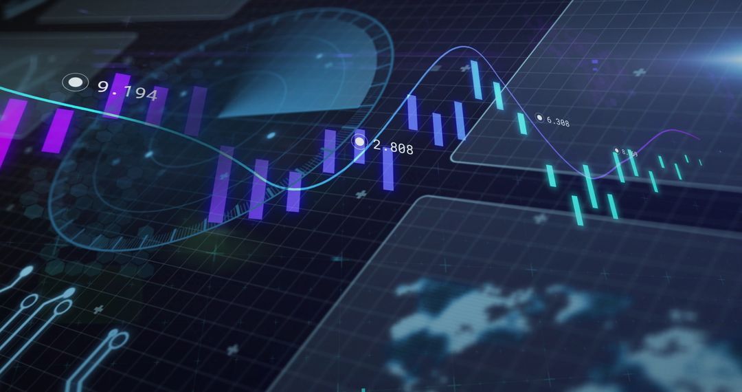 Futuristic Digital Finance Analytics Dashboard