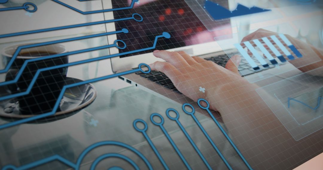 Business Technology with Digital Graphs and Circuit Overlay